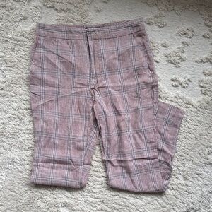 Zara Plaid Linen Pants